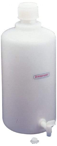 Bel-Art - 2 Gal Carboy - Polyethylene, White, 53mm Cap - Americas Industrial Supply