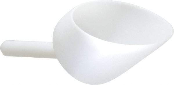 Bel-Art - 32 oz White Polyethylene Round Bottom Scoop - 4.9" Wide x 5-1/2" Deep Bowl, 5" Handle Length, 10" OAL - Americas Industrial Supply