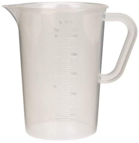 Bel-Art - 500 ml Polypropylene Graduated Pitcher - 10 ml Graduation, x 5-1/4" High - Americas Industrial Supply