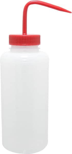 Bel-Art - 32 oz Wide-Mouth Bottle - Polyethylene, Translucent, 53mm Cap - Americas Industrial Supply