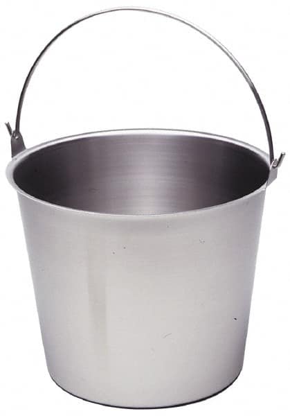 VOLLRATH - 4 Gal Tapered Cylinder Stainless Steel Pail - 10-1/8" High x 12" Diam - Americas Industrial Supply