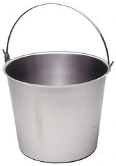 VOLLRATH - 4 Gal Tapered Cylinder Stainless Steel Pail - 10-1/8" High x 12" Diam - Americas Industrial Supply