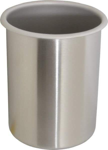 VOLLRATH - Round, Chrome Stainless Steel Food Storage Container - 6.8" High x 4.9" Wide - Americas Industrial Supply