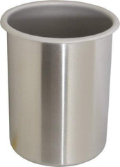 VOLLRATH - Round, Chrome Stainless Steel Food Storage Container - 6.8" High x 4.9" Wide - Americas Industrial Supply
