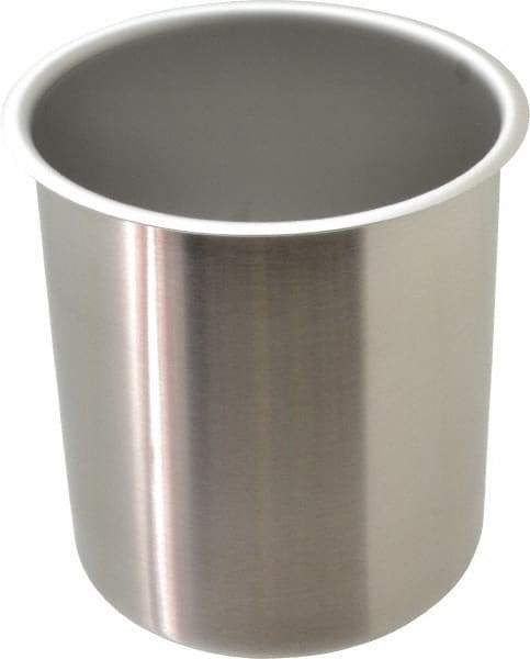 VOLLRATH - Round, Chrome Stainless Steel Food Storage Container - 7.3" High x 6.1" Wide - Americas Industrial Supply