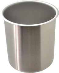 VOLLRATH - Round, Chrome Stainless Steel Food Storage Container - 7.3" High x 6.1" Wide - Americas Industrial Supply