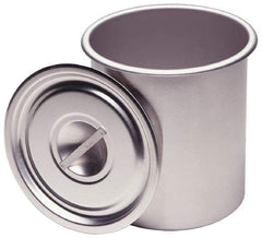 VOLLRATH - Round, Chrome Stainless Steel Food Storage Container - 10.9" High x 9" Wide - Americas Industrial Supply