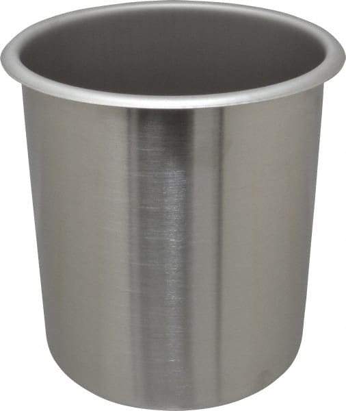 VOLLRATH - Round, Chrome Stainless Steel Food Storage Container - 7.6" High x 6-1/2" Wide - Americas Industrial Supply