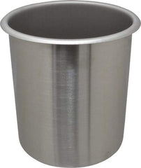VOLLRATH - Round, Chrome Stainless Steel Food Storage Container - 7.6" High x 6-1/2" Wide - Americas Industrial Supply