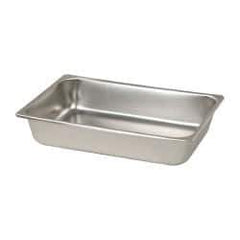 VOLLRATH - Rectangular, Chrome Stainless Steel Food Pan - 2-1/2" High x 6.4" Wide x 10.4" Long - Americas Industrial Supply