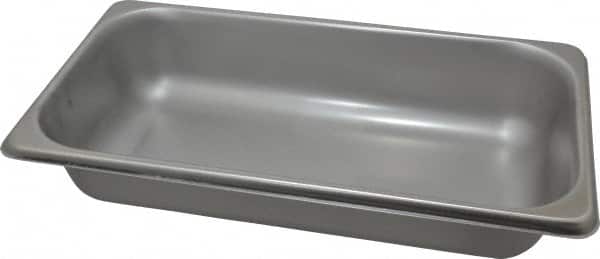 VOLLRATH - Rectangular, Chrome Stainless Steel Food Pan - 2-1/2" High x 6.9" Wide x 12.8" Long - Americas Industrial Supply