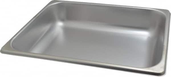 VOLLRATH - Rectangular, Chrome Stainless Steel Food Pan - 2-1/2" High x 10.4" Wide x 12.8" Long - Americas Industrial Supply
