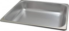 VOLLRATH - Rectangular, Chrome Stainless Steel Food Pan - 2-1/2" High x 10.4" Wide x 12.8" Long - Americas Industrial Supply