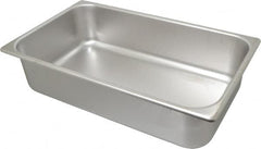 VOLLRATH - Rectangular, Chrome Stainless Steel Food Pan - 4" High x 9.8" Wide x 16.4" Long - Americas Industrial Supply