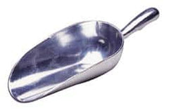 VOLLRATH - 24 oz Silver Cast Aluminum Round Bottom Scoop - 4" Wide Bowl, 3.4" Handle Length, 10.8" OAL - Americas Industrial Supply