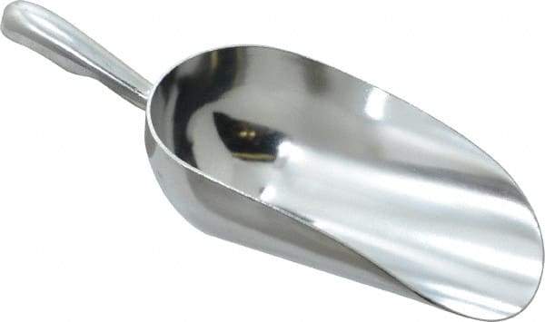 VOLLRATH - 12 oz Silver Cast Aluminum Round Bottom Scoop - 3.3" Wide Bowl, 3" Handle Length, 8.8" OAL - Americas Industrial Supply