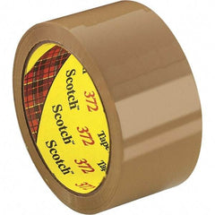 3M - 2" x 55 Yd Natural (Color) Rubber Adhesive Sealing Tape - Polypropylene Film Backing, 2.2 mil Thick, 52 Lb Tensile Strength, Series 372 - Americas Industrial Supply