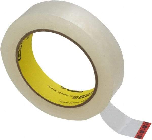 3M - 1" x 72 Yd Clear Acrylic Adhesive Packaging Tape - Polypropylene Film Backing, 2.5 mil Thick, Series 605 - Americas Industrial Supply