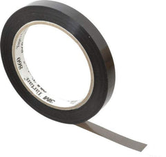 3M - 1/2" x 60 Yd Black Rubber Adhesive Strapping Tape - Polypropylene Film Backing, 2.8 mil Thick, 110 Lb Tensile Strength, Series 860 - Americas Industrial Supply