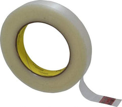 3M - 3/4" x 60 Yd Clear Rubber Adhesive Strapping Tape - Polypropylene Film Backing, 5 mil Thick, 155 Lb Tensile Strength, Series 863 - Americas Industrial Supply