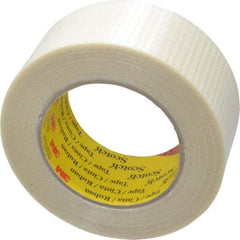 3M - 2" x 55 Yd Clear Rubber Adhesive Packaging Tape - Polypropylene Film Backing, 5.7 mil Thick, 150 Lb Tensile Strength, Series 8959 - Americas Industrial Supply