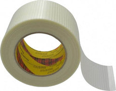 3M - 3" x 55 Yd Clear Rubber Adhesive Packaging Tape - Polypropylene Film Backing, 5.7 mil Thick, 150 Lb Tensile Strength, Series 8959 - Americas Industrial Supply