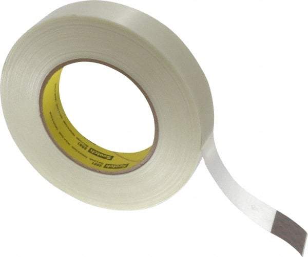 3M - 1" x 60 Yd Clear Rubber Adhesive Packaging Tape - Polypropylene Film Backing, 6.6 mil Thick, 380 Lb Tensile Strength, Series 8981 - Americas Industrial Supply