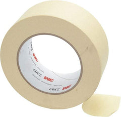 3M - 2" Wide x 60 Yd Long Tan Paper Masking Tape - Series 2307, 5.2 mil Thick, 23 In/Lb Tensile Strength - Americas Industrial Supply