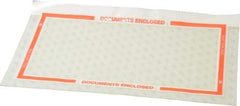 3M - 1,000 Piece, 10" Long x 6" Wide, Sheet - Documents Enclosed, Clear with Orange Border - Americas Industrial Supply
