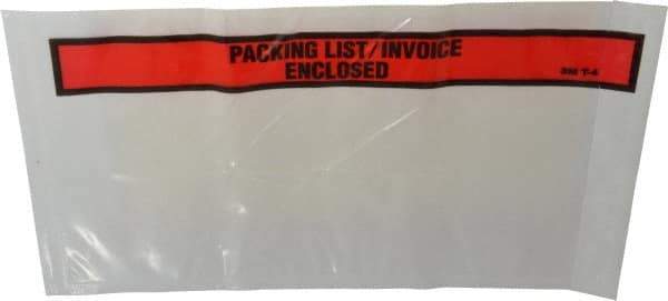 3M - 1,000 Piece, 10" Long x 5-1/2" Wide, Envelope - Packing List/Invoice Enclosed, Orange Top Border - Americas Industrial Supply