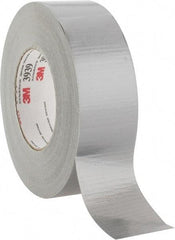 3M - 2" x 55m Silver Duct Tape - 9 mil, Rubber Adhesive, Polyethylene Film Backing, 25 Lb/ln Tensile Strength, 200°F Max, Series 3939 - Americas Industrial Supply