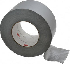 3M - 3" x 55m Silver Duct Tape - 9 mil, Rubber Adhesive, Polyethylene Film Backing, 25 Lb/ln Tensile Strength, 200°F Max, Series 3939 - Americas Industrial Supply