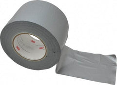 3M - 4" x 55m Silver Duct Tape - 9 mil, Rubber Adhesive, Polyethylene Film Backing, 25 Lb/ln Tensile Strength, 200°F Max, Series 3939 - Americas Industrial Supply