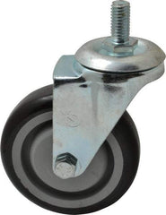 Fairbanks - 4" Diam x 1-1/4" Wide x 5-13/32" OAH Stem Mount Swivel Caster - Polyurethane over Polyethylene, 250 Lb Capacity, Ball Bearing, 1/2-13 x 1" Threaded Stem - Americas Industrial Supply