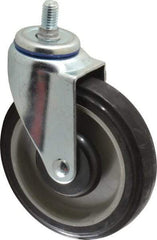 Fairbanks - 5" Diam x 1-1/4" Wide x 6-15/32" OAH Stem Mount Swivel Caster - Polyurethane over Polyethylene, 275 Lb Capacity, Ball Bearing, 1/2-13 x 1" Threaded Stem - Americas Industrial Supply
