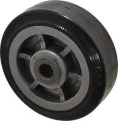 Fairbanks - 6 Inch Diameter x 2 Inch Wide, Rubber Caster Wheel - 500 Lb. Capacity, 2-3/16 Inch Hub Length, 3/4 Inch Axle Diameter, Roller Bearing - Americas Industrial Supply