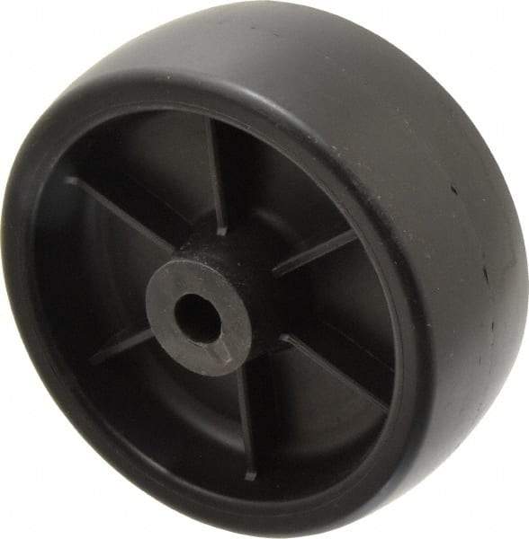 Fairbanks - 5 Inch Diameter x 2 Inch Wide, Polyolefin Caster Wheel - 650 Lb. Capacity, 2-1/4 Inch Hub Length, 1/2 Inch Axle Diameter, Plain Bearing - Americas Industrial Supply