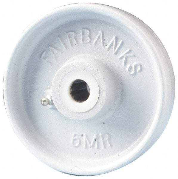 Fairbanks - 6 Inch Diameter x 2 Inch Wide, Cast Iron Caster Wheel - 1,200 Lb. Capacity, 2-3/16 Inch Hub Length, 3/4 Inch Axle Diameter, Plain Bearing - Americas Industrial Supply