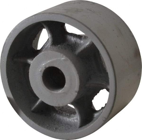 Fairbanks - 4 Inch Diameter x 2 Inch Wide, Cast Iron Caster Wheel - 1,000 Lb. Capacity, 2-1/4 Inch Hub Length, 3/4 Inch Axle Diameter, Plain Bearing - Americas Industrial Supply