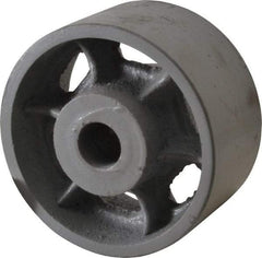 Fairbanks - 4 Inch Diameter x 2 Inch Wide, Cast Iron Caster Wheel - 1,000 Lb. Capacity, 2-1/4 Inch Hub Length, 3/4 Inch Axle Diameter, Plain Bearing - Americas Industrial Supply