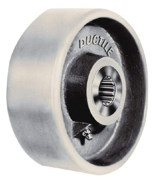 Fairbanks - 8 Inch Diameter x 2-1/2 Inch Wide, Ductile Iron Caster Wheel - 3,500 Lb. Capacity, 2-3/4 Inch Hub Length, 1 Inch Axle Diameter, Roller Bearing - Americas Industrial Supply