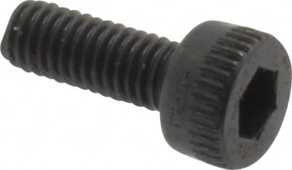 Made in USA - M3x0.50 Metric Coarse Hex Socket Drive, Socket Cap Screw - Grade 12.9 Alloy Steel, Black Oxide Finish, Fully Threaded, 8mm Length Under Head - Americas Industrial Supply