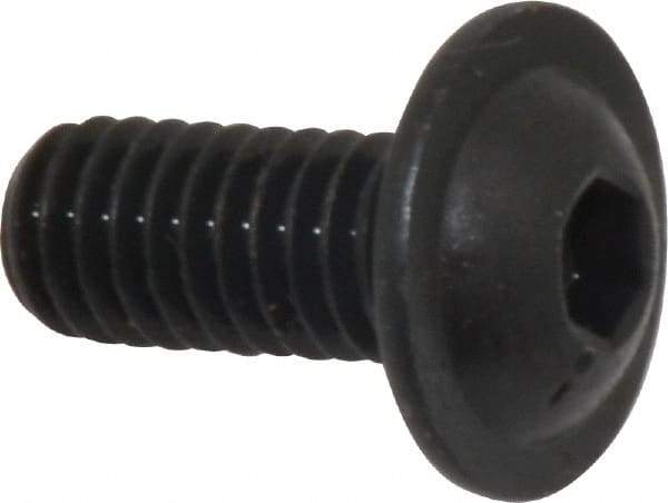 Made in USA - 5/16-18 UNC Hex Socket Drive, Button Screw - Alloy Steel, Black Oxide Finish, Fully Threaded, 3/4" Length Under Head - Americas Industrial Supply
