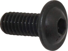 Made in USA - 5/16-18 UNC Hex Socket Drive, Button Screw - Alloy Steel, Black Oxide Finish, Fully Threaded, 3/4" Length Under Head - Americas Industrial Supply
