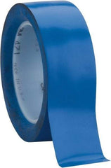 3M - Blue Solid Color Vinyl Tape - 1-1/2" Wide x 108' Long x 5.2 mil Thick, General Traffic - Americas Industrial Supply
