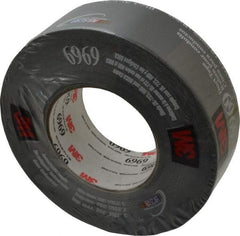 3M - 2" x 55m Black Duct Tape - 10.7 mil, Rubber Adhesive, Polyethylene Film Backing, 32 Lb/ln Tensile Strength, 200°F Max, Series 6969 - Americas Industrial Supply