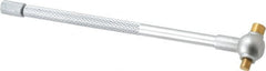 SPI - 1/2 to 3/4 Inch, 4.4 Inch Overall Length, Telescoping Gage - 4 Inch Long Handle, Hardened Tool Steel, Satin Chrome Finish and TiN Coated Working Faces - Americas Industrial Supply