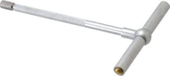 SPI - 3-1/2 to 6 Inch, 5.85 Inch Overall Length, Telescoping Gage - 5 Inch Long Handle, Hardened Tool Steel, Satin Chrome Finish and TiN Coated Working Faces - Americas Industrial Supply