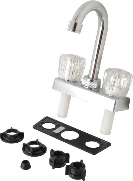 B&K Mueller - Deck Plate Mount, Bar and Hospitality Faucet without Spray - Two Handle, Knob Handle, High Arc Spout - Americas Industrial Supply