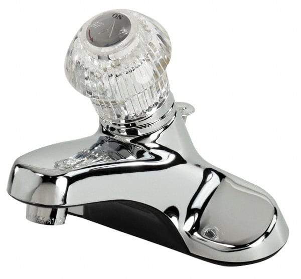 B&K Mueller - Knob Handle, Deck Plate Bathroom Faucet - One Handle, Pop Up Drain, Standard Spout - Americas Industrial Supply